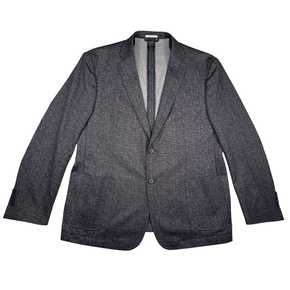 Bar III Men's Size 46R Slim Fit Floral Sport Coat Blazer - Grey Black White